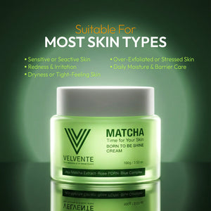 velvente matcha pdrn cream born to be shine daily moisturizer