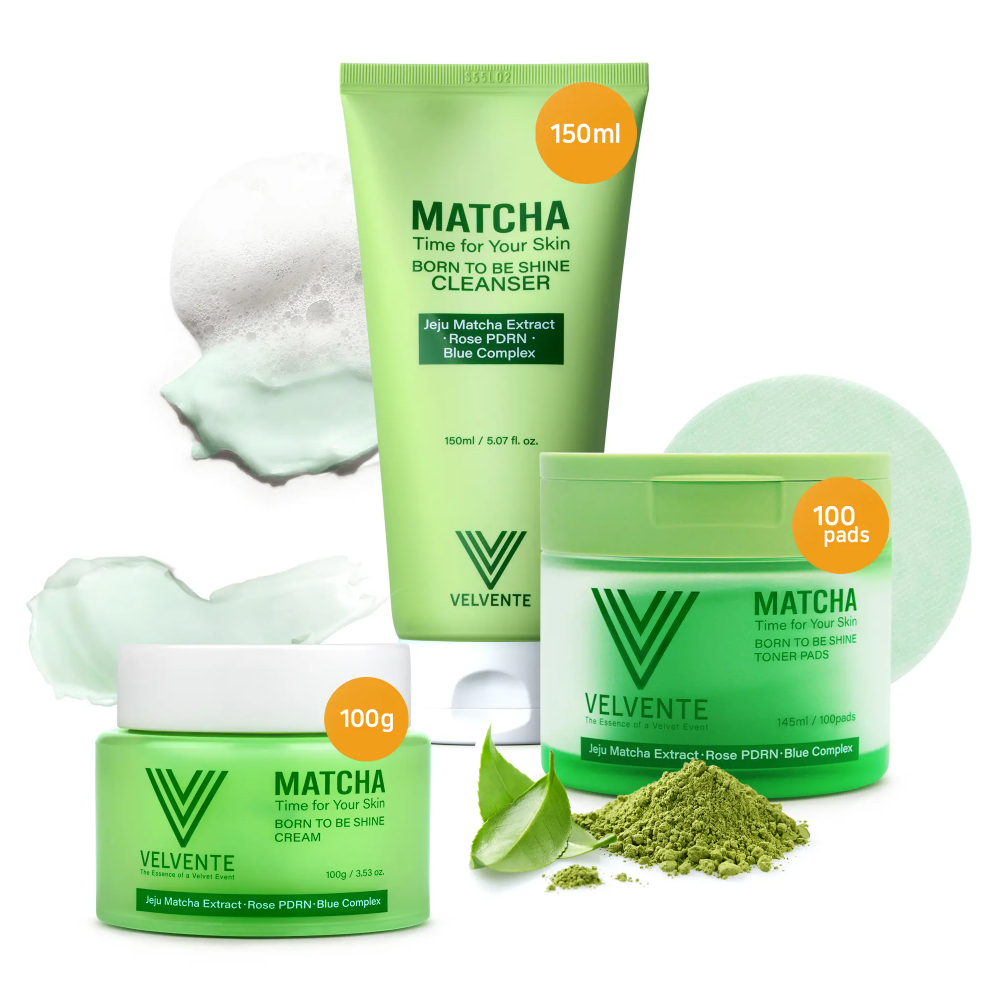 2-Week Skin Transformation before and after with Velvente Matcha PDRN